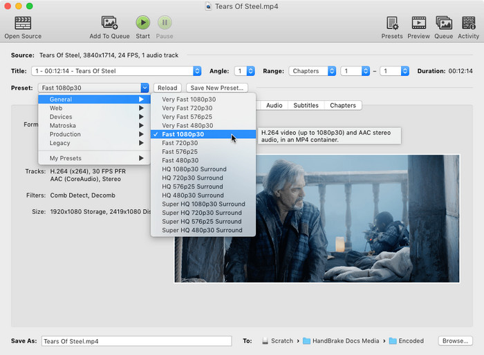Rip DVD with HandBrake on Mac