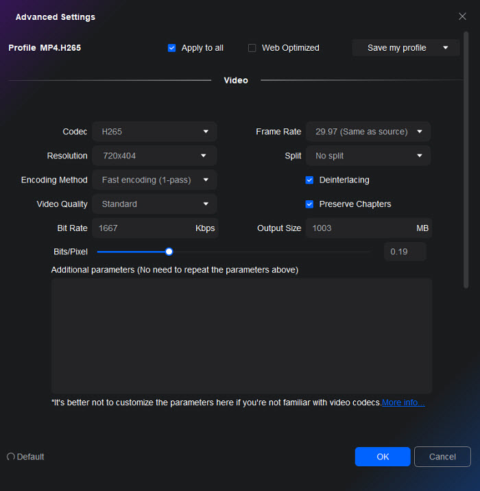 DVDFab Ripping Settings
