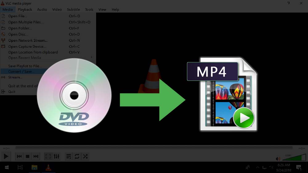 How to Convert DVD MP4 VLC on